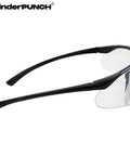 Side view of Full Lens Magnification Safety Glasses For Readers With ANSI Z87.1 Certified Impact Resistant Polycarbonate Lenses