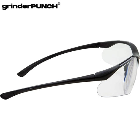 Side view of Full Lens Magnification Safety Glasses For Readers With ANSI Z87.1 Certified Impact Resistant Polycarbonate Lenses