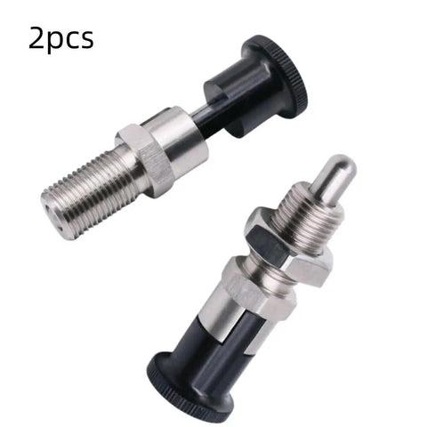 Heavy Duty Stainless Steel Ball Nose Spring Plunger, Self Locking Retractable Indexing Pin With M16 Thread, Pro Grade Push Fit Knob Tool in 2 Pcs