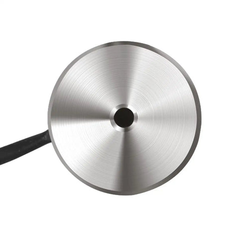 Heavy Duty DC 12V Electromagnet Serving Up Solid Grip Suction Cup Power with silver circular metal surface and wire