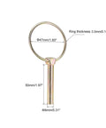 Self Locking Steel Dowel Pin Kit With 5x40mm 6x45mm 8x50mm And 10x45mm Pins, zinc-plated 8x50mm pin with 47mm ring