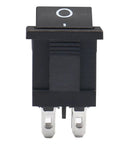 10 Pack DPDT Rocker Switch 6 Pin On On 2 Position Snap In Boat Rocker Switch For Electrical Projects AC 250V 6A And AC 125V 10A Dual Voltage Rating Black Durable Housing, black DPDT rocker switch with two metal terminals