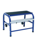Portable Step Masking Machine For Painters And Pros, Lightweight Tape Dispenser, 18 Inch, Sharp Anodized Blade, Step Stool, Blue Frame