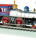 HO Scale 4-4-0 American Steam Locomotive DCC Ready Central Pacific Number 60 Jupiter With Wood Load And EZ Mate Couplers