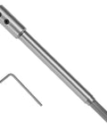 Solid Forstner Bit Extender Chuck With 3 8 Inch Hex Shank Drill Adapter providing dead straight 5.75 inch reach for woodworking