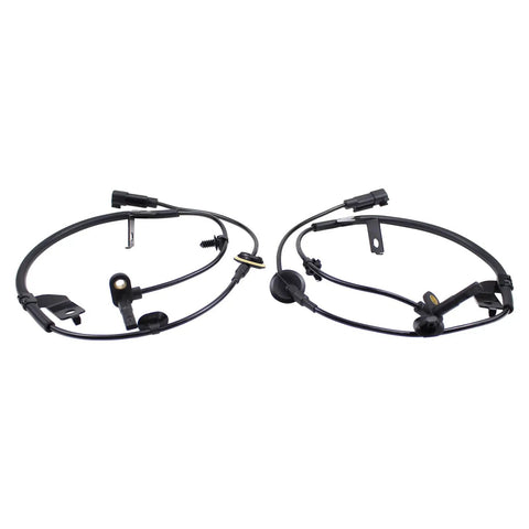 Front Rear Axle Abs Wheel Speed Sensor Pair For Jeep Patriot Compass 4WD Dodge Caliber 2007 To 2016, black cables and connectors.