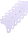 Beefy White Steel Corner Brackets Set for Wood Shelves, 8 Pack Triangular Angle Braces, easy install, rust-resistant metal