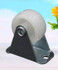 PP Furniture Caster Wheels 12 Pcs Inch White for Office and Home, single caster with a metallic base and white wheel.