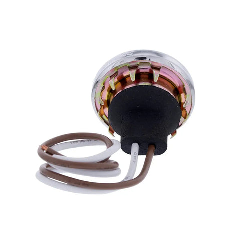 Back view of 4 LED Round License Plate Light With White LEDs One And A Half Inch Diameter Steel Housing Easy Push On Install