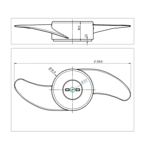 Two Bladed Universal Propeller For Electric Outboard Motors Fits 32 LBS 36 LBS 40 LBS 46 LBS Trolling Motors Includes Prop Pin Nut And Wrench Built Tough Durable Nylon Corrosion Resistant Easy Install