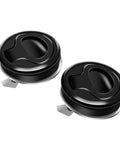 Rock Solid Heavy Duty 2 Piece Flush Pull Slam Latch Kit With Slick Black Steel Build Tight Grip Lock Quick Snap Installation For Marine Boat Rv Cabinet Drawer Doors 1.5, shown from the side.