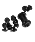 Top Shelf Titanium Replacement Screws And Pivot Shaft Kit For Benchmade Bugout 535 533 537 Folding Knives, black screws and pivot components.