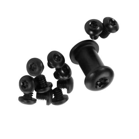 Top Shelf Titanium Replacement Screws And Pivot Shaft Kit For Benchmade Bugout 535 533 537 Folding Knives, black screws and pivot components.