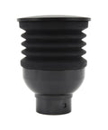 Premium Silicone Coffee Bellows Single Dose Bean Jar And Hella Handy Dust Cleanup Blower With Flexible Air Wand side view of black silicone bellows