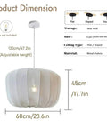 Nordic Apartment Pendant Light Cozy Handmade White Fabric Lantern Ceiling Hanging Lamp Minimalist Chandelier Imitation Silk Lampshade Modern Hanging Light With E26 Base For Dining Room Kitchen Cafe Restaurant dimensions
