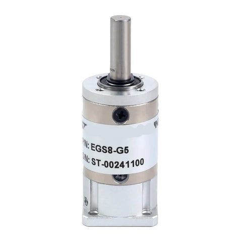 Built Tough Nema 8 Planetary Gearbox Speed Reducer With Four Millimeter Input Shaft And Twenty To One Ratio For Stepper Motors That Run Slick Every Single Time showcasing compact design and metal casing.