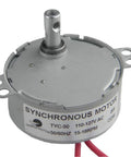 CHANCS TYC-50 small synchronous motor, metal housing, 110–127V AC, 15–18 RPM, CCW shaft, red wires