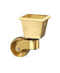 Brass Swivel Wheel Flat Casters Heavy Duty Silent Furniture Leg Casters For Chairs Beds Sofas And Desks Smooth Glide