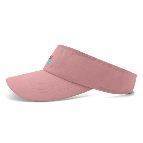 Side view of Cooling Fashion Cap For Men Dope Pink Athletic Visor Hat with adjustable buckle, breathable fabric for workouts