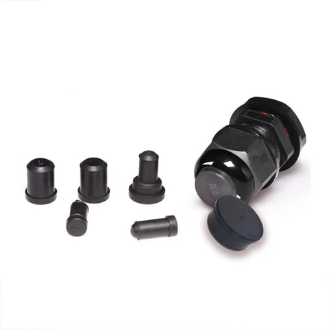 Premium Quality Heavy Duty 5 Pack Black Rubber Stopper Plugs Rock Solid Seal Hole Insert Grommet For Cable Gland and plugs set.