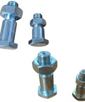 Set of four zinc-plated hex bolts with nuts for motorcycle kickstand mounting (M8/M10).