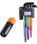 Get Your Hands On This 9 Pcs Long Arm Hex Key Set L Wrench Kit For Serious Screw Repair. Made From Hardened Steel With Hrc62 Rating To Prevent Breakage And Offer Non-Slip Grip For Pros And Hobbyists Alike Who Need Reliable Tools That Actually Last. 9 pcs long arm hex key set with holder, hardened steel, color coded