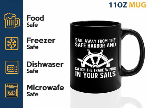 11oz Black Dope Ocean Vibe Coffee Mug For Sailors And Fishermen Funny Shipman Captain Navigator Gift For Morning Coffee On The Go Perfect For Ocean Lovers And Nautical Fans