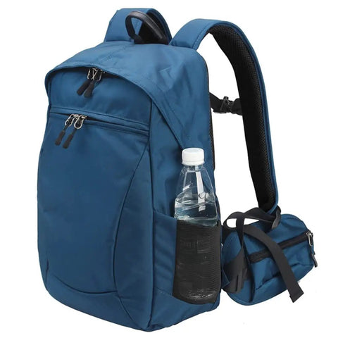 Waterproof DSLR Camera Backpack With Rain Cover Padded Compartments Multi Function Pouches and side pocket with water bottle
