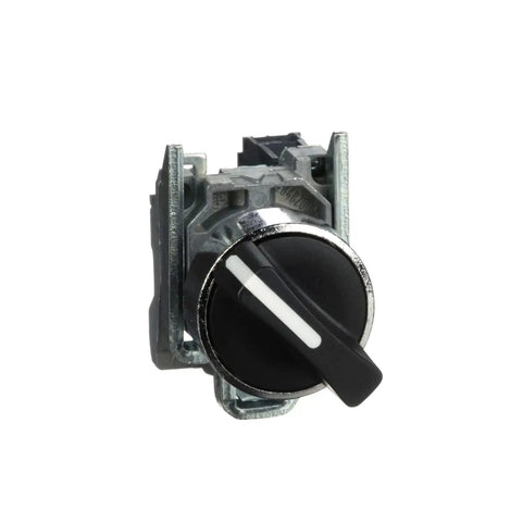 XB4BD21 2 Position Selector Switch With Metal Bezel For Industrial Machinery Stay Put 1NO Operation, 22mm Panel Mount