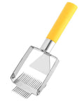 Stainless Steel Beehive Knife Scraper and Honey Uncapping Fork for Beekeeping Equipment with yellow handle, pro grade tool