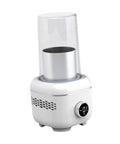 Dual Zone Desktop Cup Warmer And Cooler Plate Aluminum Electric Beverage Heater With Smart Quick Heat And Chill Control For Coffee Milk And Daily Essentials Keeps Your Sips Toasty Or Ice Smooth For That Perfect Desk Vibe All Day, white design with a cooling and heating element.
