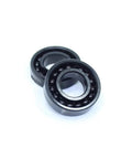 Pro Grade 6905 Thin Section Ball Bearing 25X42X9MM Pair showing sealed black units for smooth rotation in heavy machinery.