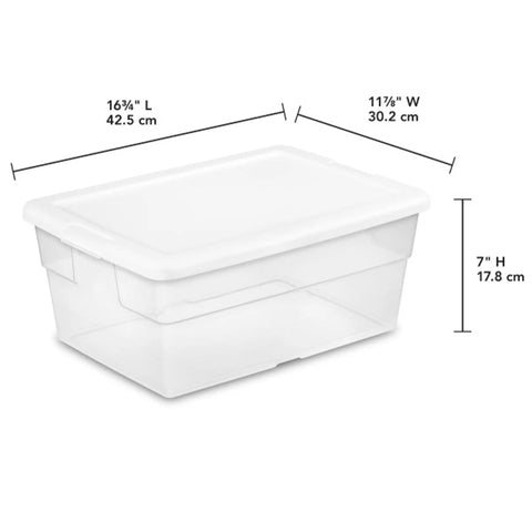Stackable Clear Plastic Storage Bins 16 Quart 24 Pack Kick Your Clutter To The Curb With These Versatile Household Organizers Perfect For Stashing Gear And Keeping Your Home Base Looking Fresh