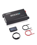 Beefy 2000W 24V Pure Sine Wave Inverter With 4000W Peak Power, cables, and remote control for RVs and marine use