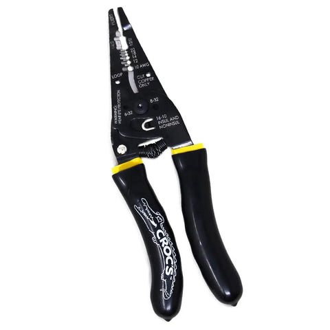 All In One Wire Stripper Cutter And Crimper For Electricians With Needle Nose Pliers and Glow In The Dark Handles