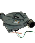 Heavy Duty Draft Inducer Motor Replacement for Gas Furnace 115 Volt 1.16 Amp 3 Prong Plug gray blower assembly top view.