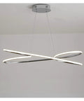 Sleek Gold LED Pendant Light for Dining Room and Kitchen, Modern Dimmable Chandelier with Warm Glow, Solid Aluminum Build, Eye Caring Non Glare Lens, Large Linear Design to Amp Up Your Space Vibe, L80xW30xH120cm - stylish linear design viewed from below.