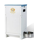 Heavy Duty Automatic Dog Feeder Holds A Ton Of Twenty Five Pounds Of Dry Kibble Rugged Galvanized Steel Outdoor Pet Bowl Station