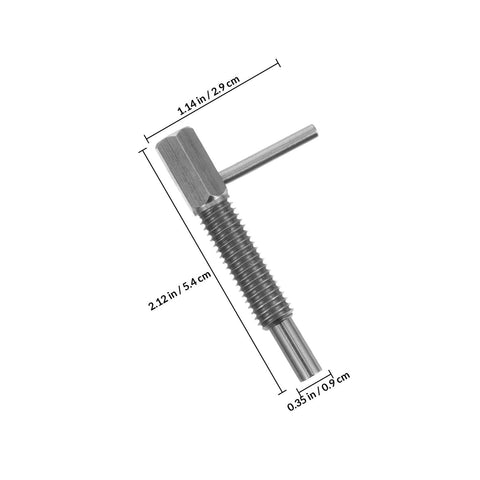 Heavy Duty Retractable Stainless Steel Plunger Pin With Spring Loaded Handle Knob For Drop Dead Solid Cabinet Security Quick Snap Toolbox Latch And Drawers, detailed view with dimensions.