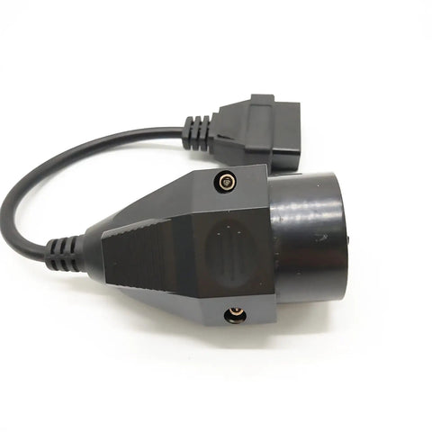 20 Pin To 16 Pin OBD2 Adapter For BMW Diagnostic Tools, black cable with plastic connector, easy plug and play setup.