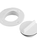 Marine Drain Valve For Transoms And Scuppers With Water Leakage Seal shown in durable nylon with secure cap
