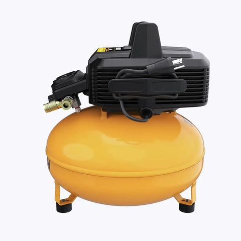 Bostitch 6 Gallon Pancake Air Compressor With Oil-Free Pump And High-Flow Delivery Up To 150 PSI And 2.6 SCFM For Nails, Staples And Finish Work In Garage Or Shop Easy Portability
