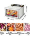 Rock Solid Stainless Steel Freeze Dryer Machine With Dual Airflow Fans Tempered Glass Front Panel and Precision Heat Setting for Even Drying