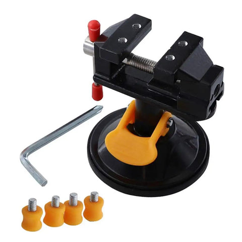 Universal Mini Suction Vise Clamp With 360 Degree Rotation For Drill Press Table Or Bench Must Have Clip On Vise With Suction Base
