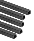 Carbon Fiber Square Tube 5x5x4mm With 4mm Inner Dia, 200mm Length Pultruded Tubing For RC Airplane, Pack Of 5.