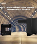 Heavy Duty Tunnel Co And Visibility Detector Beefed Up Industrial Air Quality Monitor With Rs485 Digital Interface displayed in a tunnel.