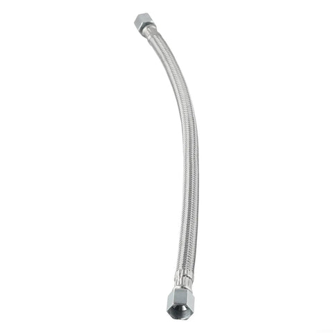 Heavy Duty Stainless Steel Air Compressor Intake Pipe With Check Valve For Oil Free Rigs Slick M14 M19 Thread, 400mm length.