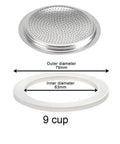 Long Lasting Silicone Gasket Seal For Espresso Moka Pot Replacement, No Fuss Install, Flexible Rubber Seal For Your Coffee Maker, 9 cup size