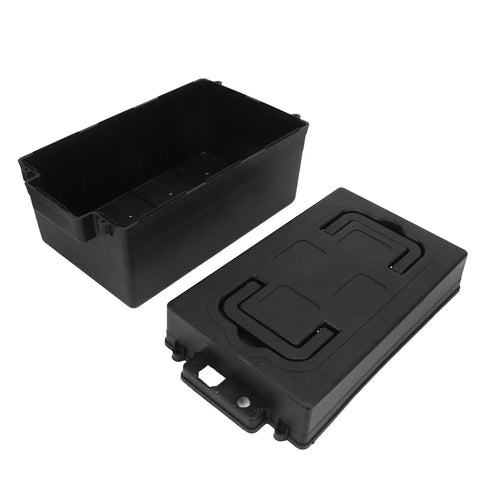 Heavy Duty Plastic Battery Storage Organizer Box With Secure Latching Lid For Marine Car RV Boat Truck Built Tough Protective Case.