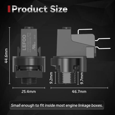 LF40 Pressure Switch For Spa And Hot Tub Pumps, Food Waste Garbage Disposals, dimensions with UL and CE certification marked
